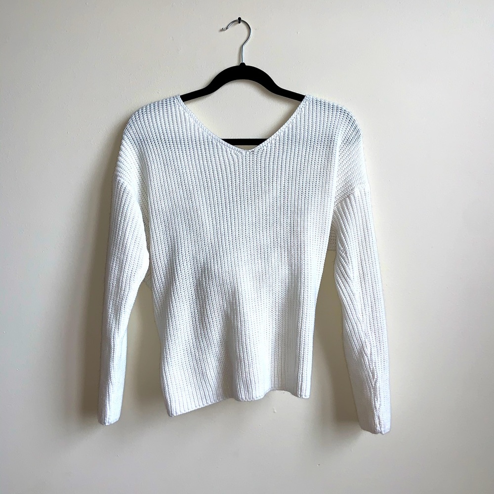 Miracle USA White Sweater Size S/M Semi Backless